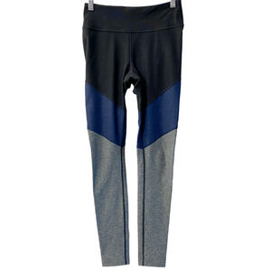 Outdoor Voices Navy Gray colorblock Full Leggings athletic